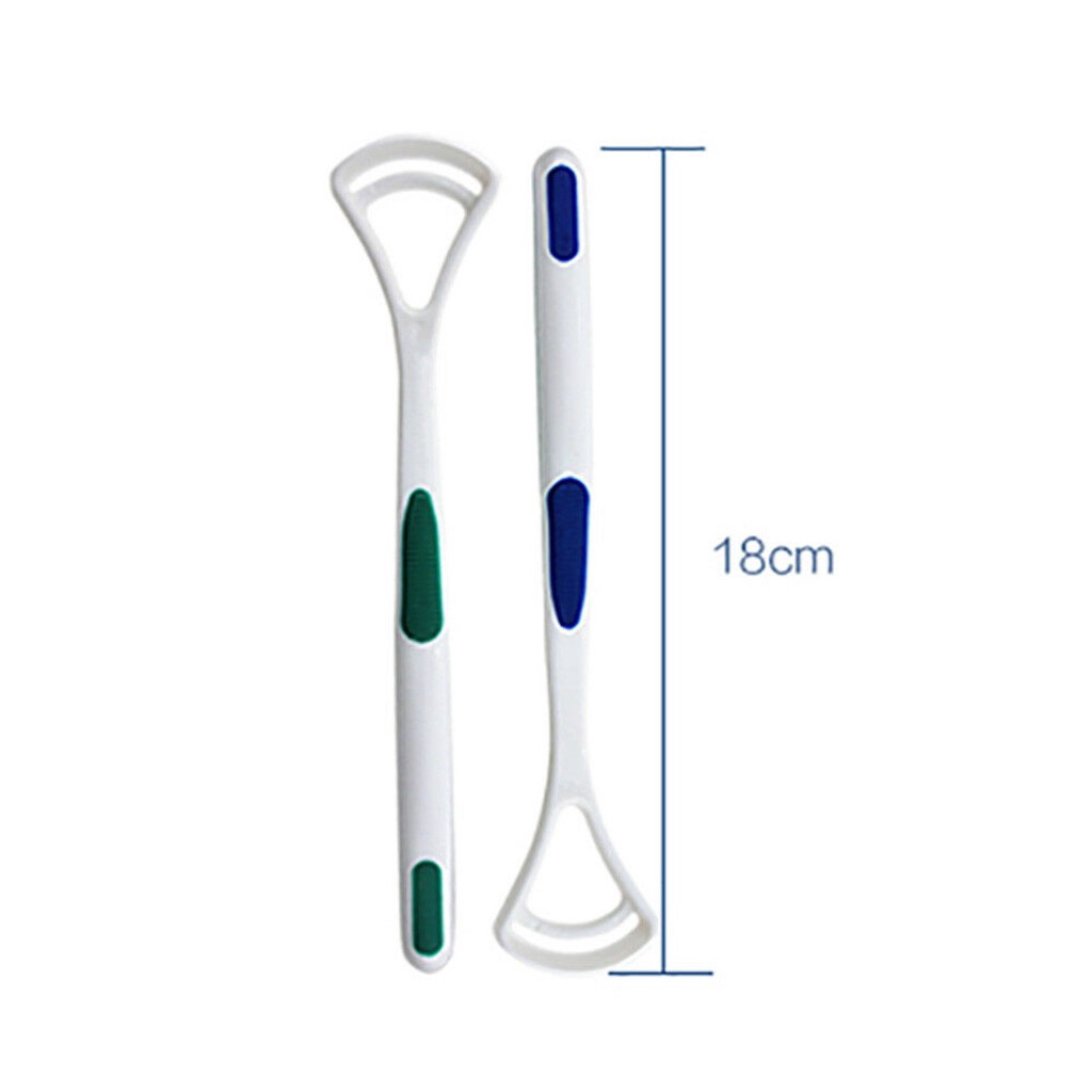 อุปกรณ์ทําความสะอาดลิ้นแบบพกพา 2 ชิ้น