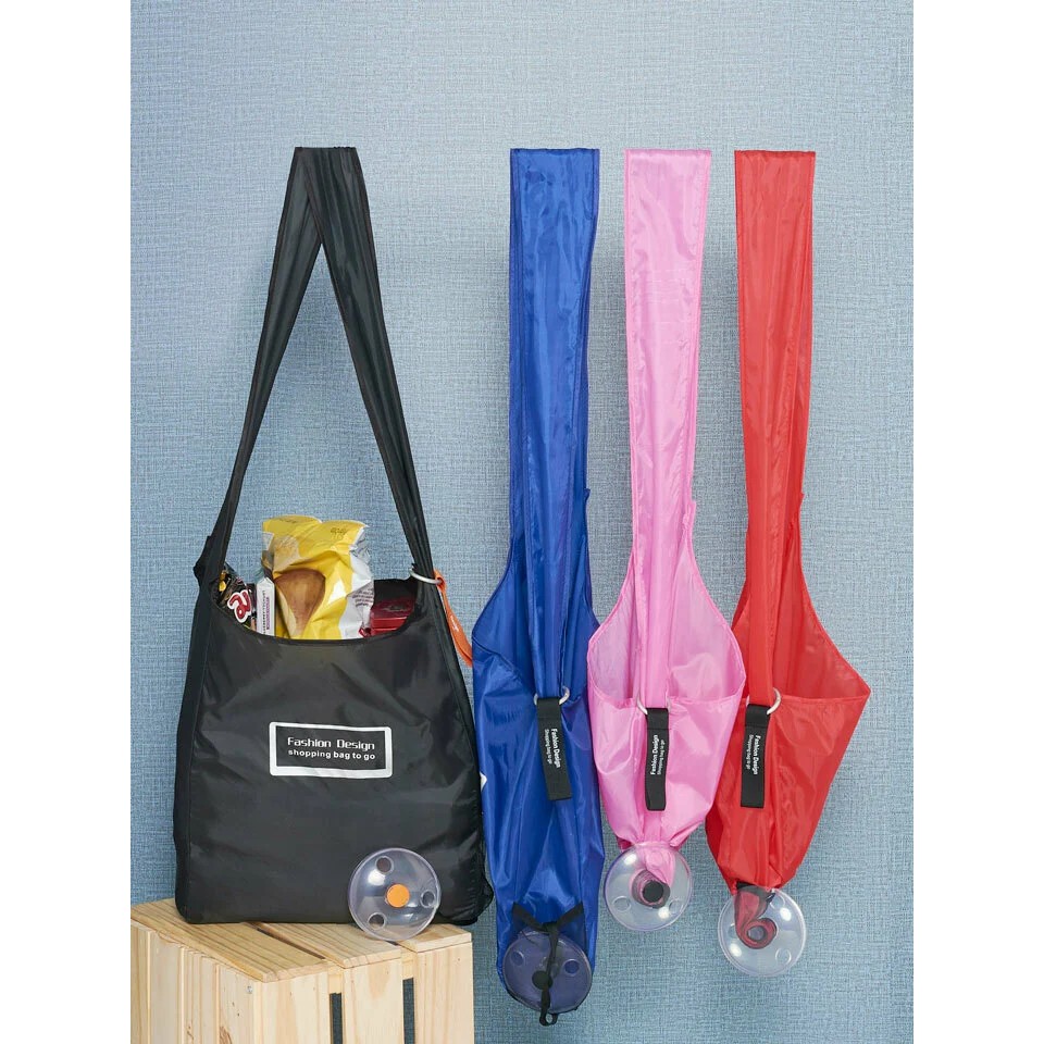 !!สินค้าขายดี!! Roll Up Shopping bag กระเป๋าผ้าพกพา กระเป๋าผ้าพับได้ หมุนเก็บได้ Environment Friendly Shopping Bag