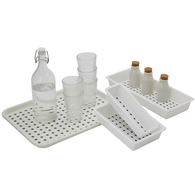 KASSA HOME ถาดอเนกประสงค์ทรงเหลี่ยม (S) รุ่น SLIPPERY-84048 ขนาด 24 x 8.7 x 5 ซม. สีขาว