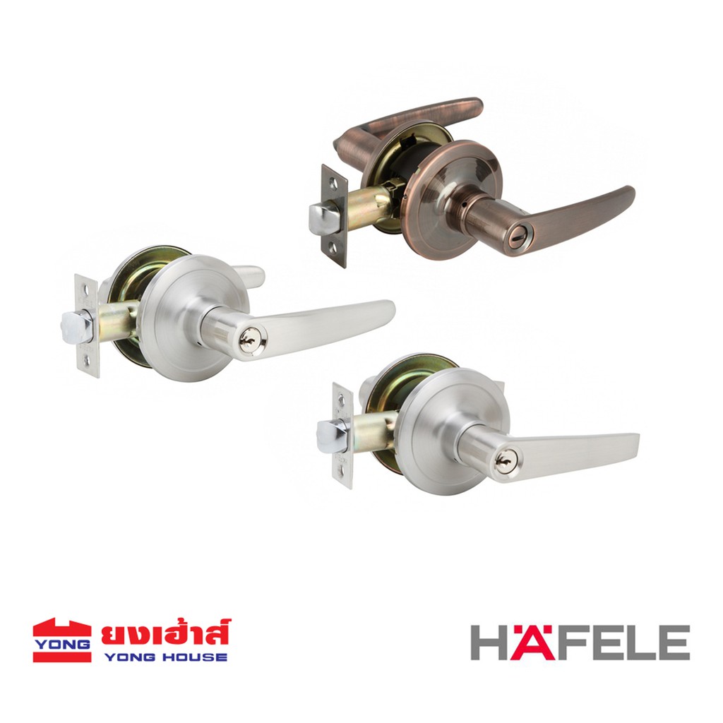 HAFELE มือจับก้านโยก ลูกบิดห้องน้ำ ลูกบิดทั่วไป มือจับห้องทั่วไป 489.10.780 489.10.788 สีสแตนเลส 489.10.780 สีทองแดงรมดำ