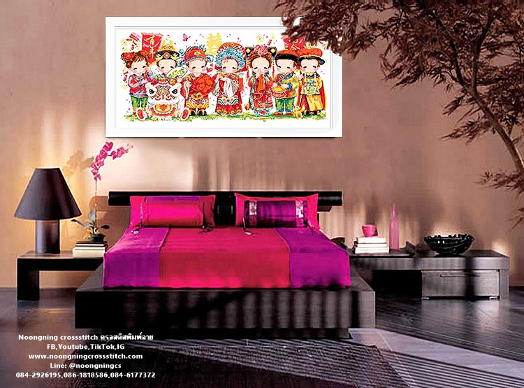 ชุดแต่งงาน ชุดปักครอสติช พิมพ์ลาย ครอสติสจีน งานฝีมือ DIY