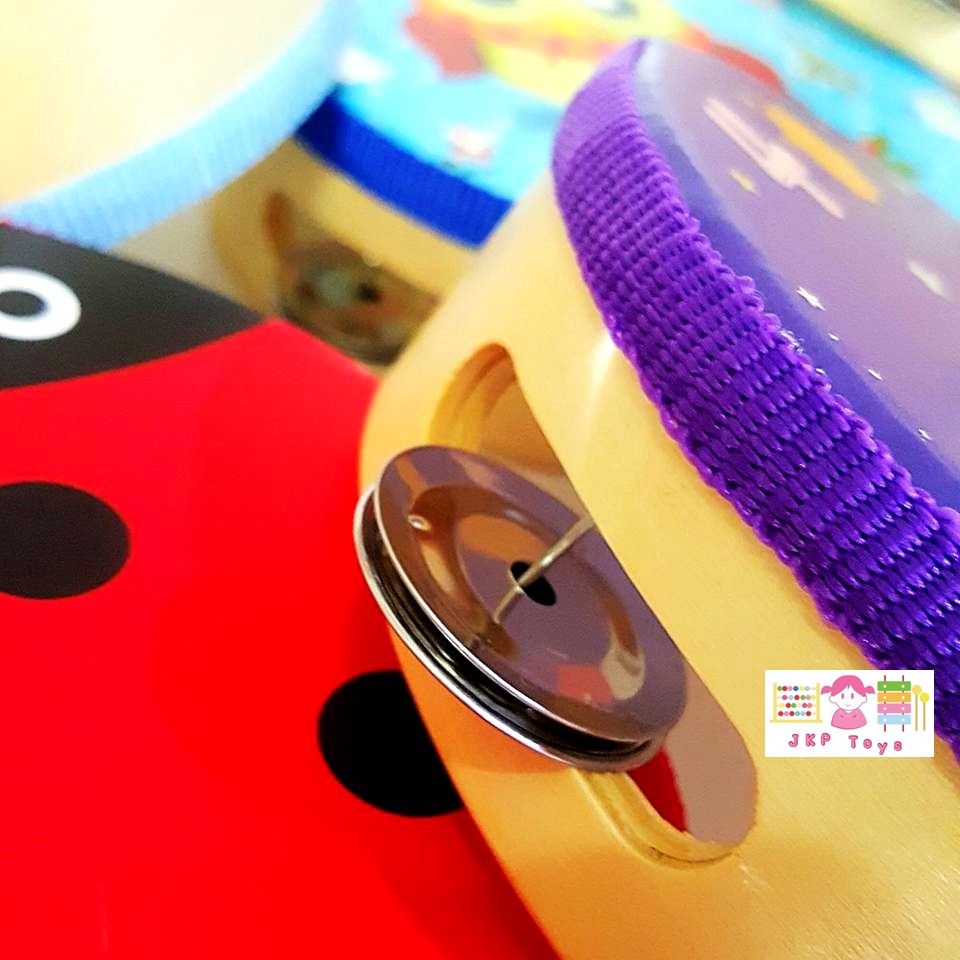 เเทรมบูรีน ของเล่นไม้ เคาะจังหวะ การ์ตูน คละลาย