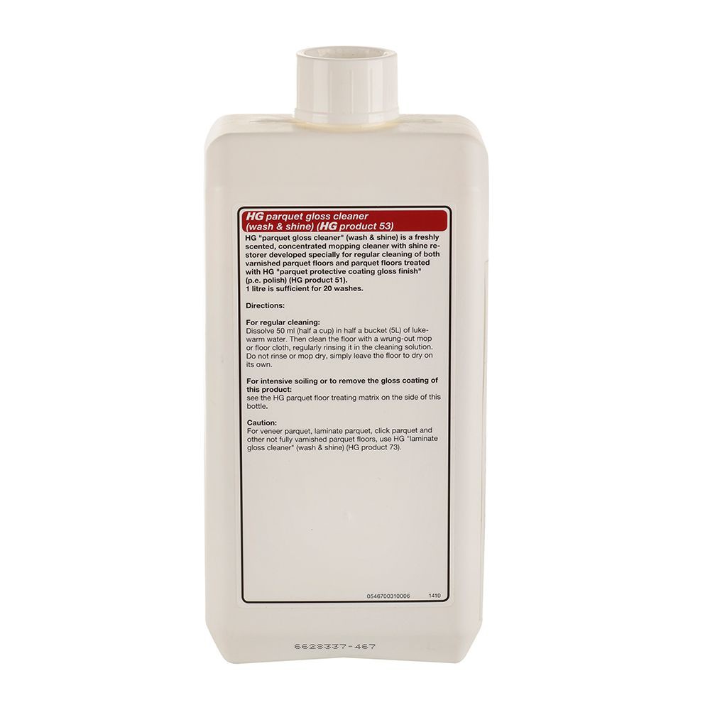 น้ำยา ทำความสะอาดเคลือบเงาพื้นปาร์เก้ HG 1 ลิตร CLEAN&POLISH PARQUET 1L HG