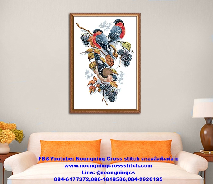 หมู่บ้านริมน้ำ ชุดปักครอสติส พิมพ์ลาย ครอสติสจีน งานฝีมือทำที่บ้าน DIY