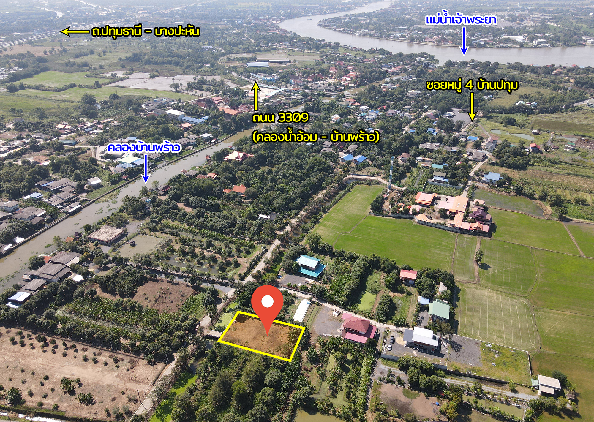 81578-ขายที่ดิน บ้านปทุม สามโคก ปทุมธานี