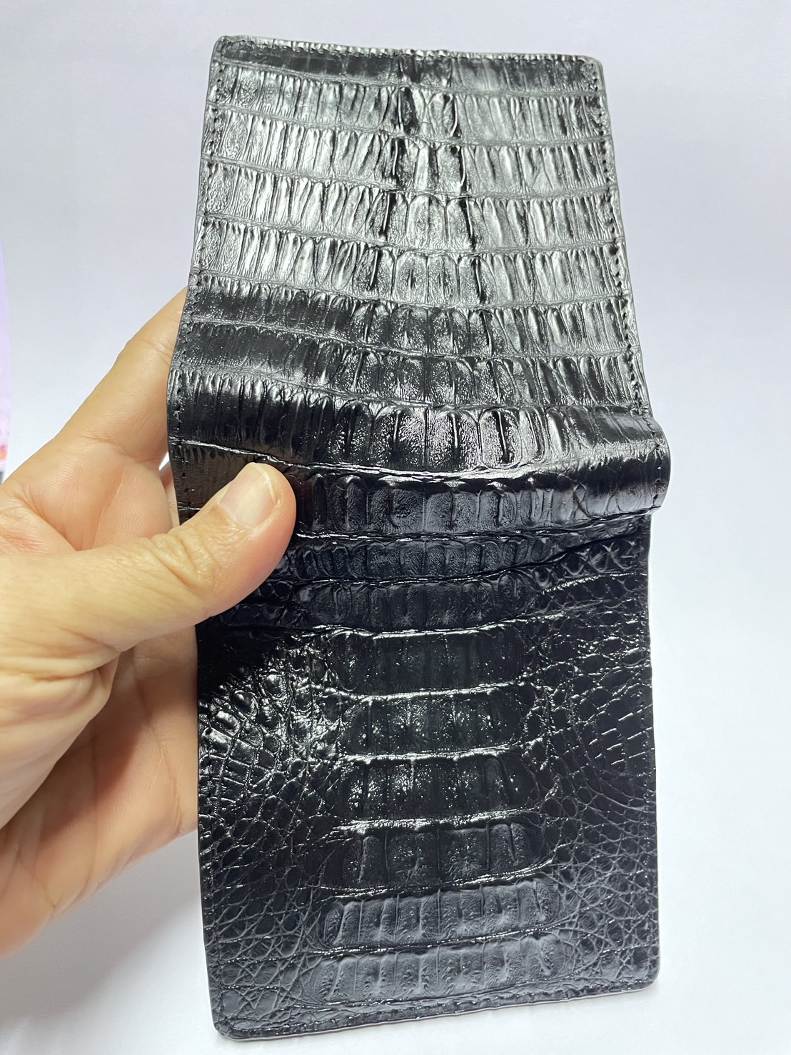 กระเป๋าหนังจระเข้แท้(กระดูกหาง)