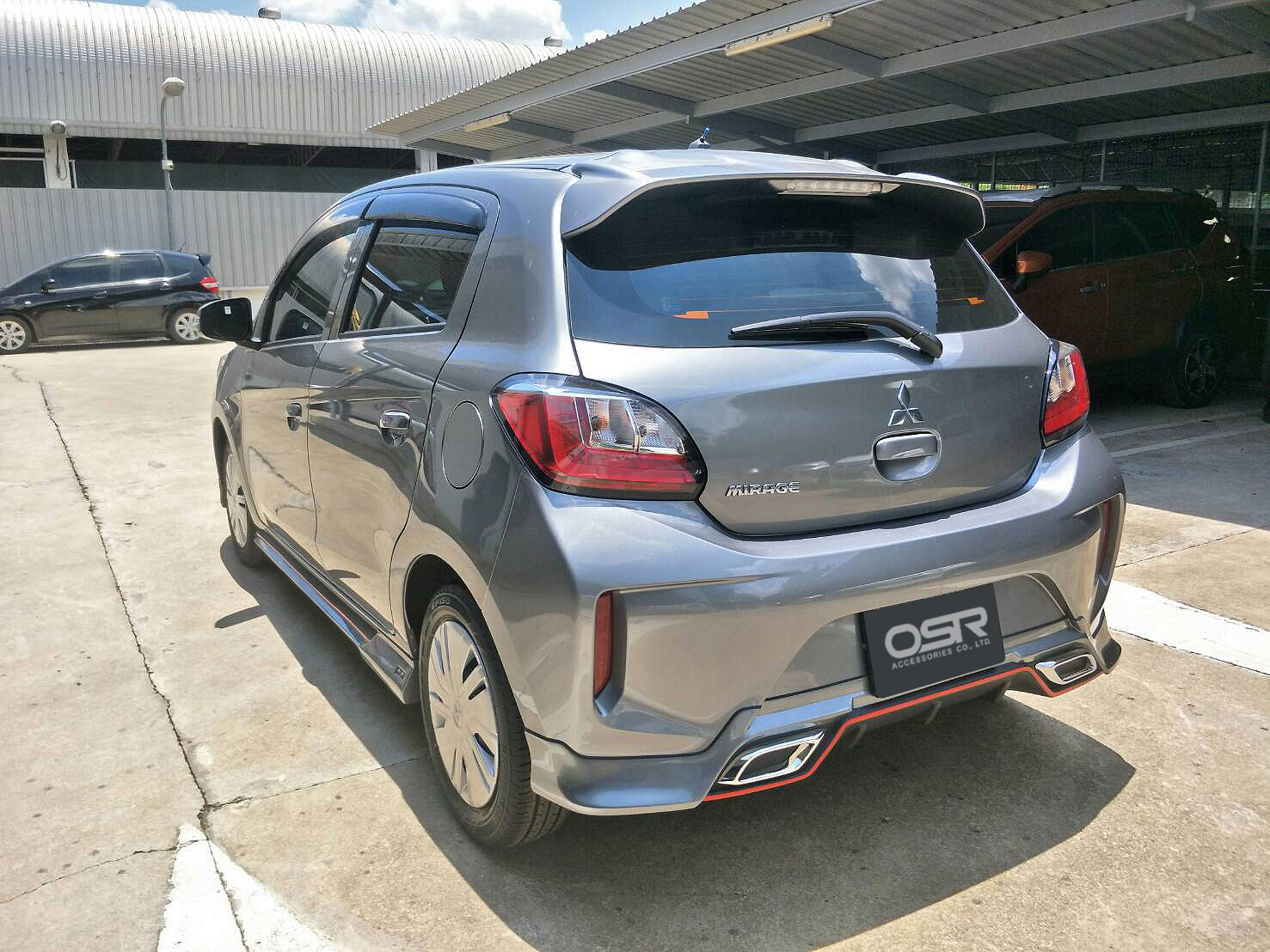 ชุดแต่งรถ สเกิร์ต-สปอยเลอร์ New Mitsubishi Mirage 2020 ทรง SR-Limited By OSR