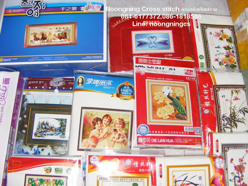 วิว ชุดปักครอสติช พิมพ์ลาย ครอสติสจีน งานฝีมือ DIY