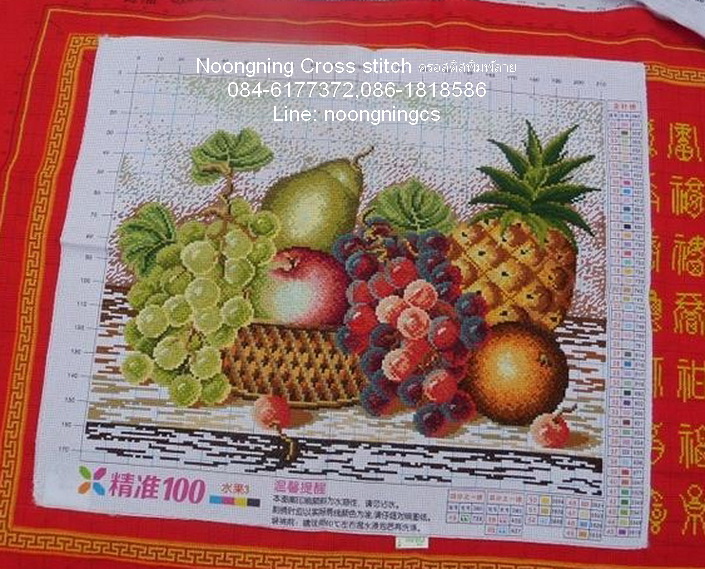 ตัวอักษรจีน ชุดปักครอสติช พิมพ์ลาย ครอสติสจีน งานฝีมือ DIY