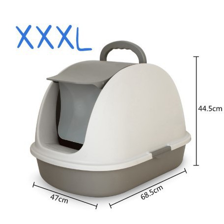 P008 ห้องน้ำแมว ห้องน้ำแมวทรงโดม มีฝาครอบ ขนาดใหญ่