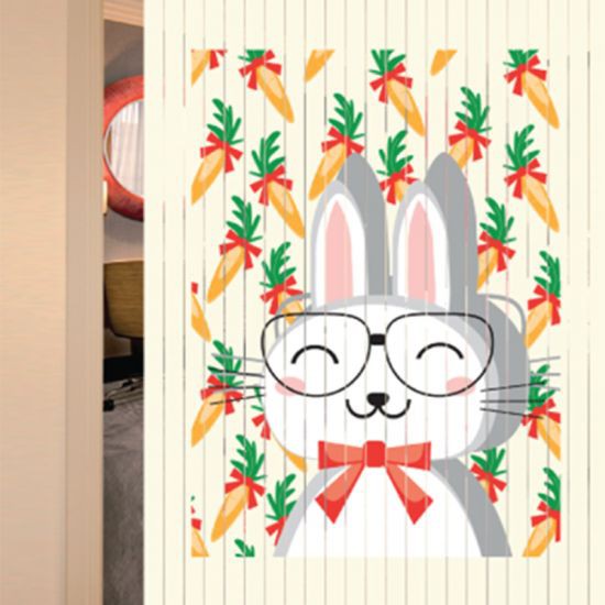 WSP มู่ลี่ประตูสกรีนภาพตรงกลาง รุ่น TK-32 NO 044 ขนาด 80 x 200 ซม. สีส้ม - ครีม ดีไซน์เรียบหรู