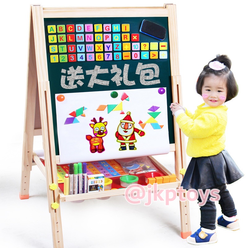 กระดานไวท์บอร์ด+กระดานดำ เเม่เหล็กสูง 60-150 cm.