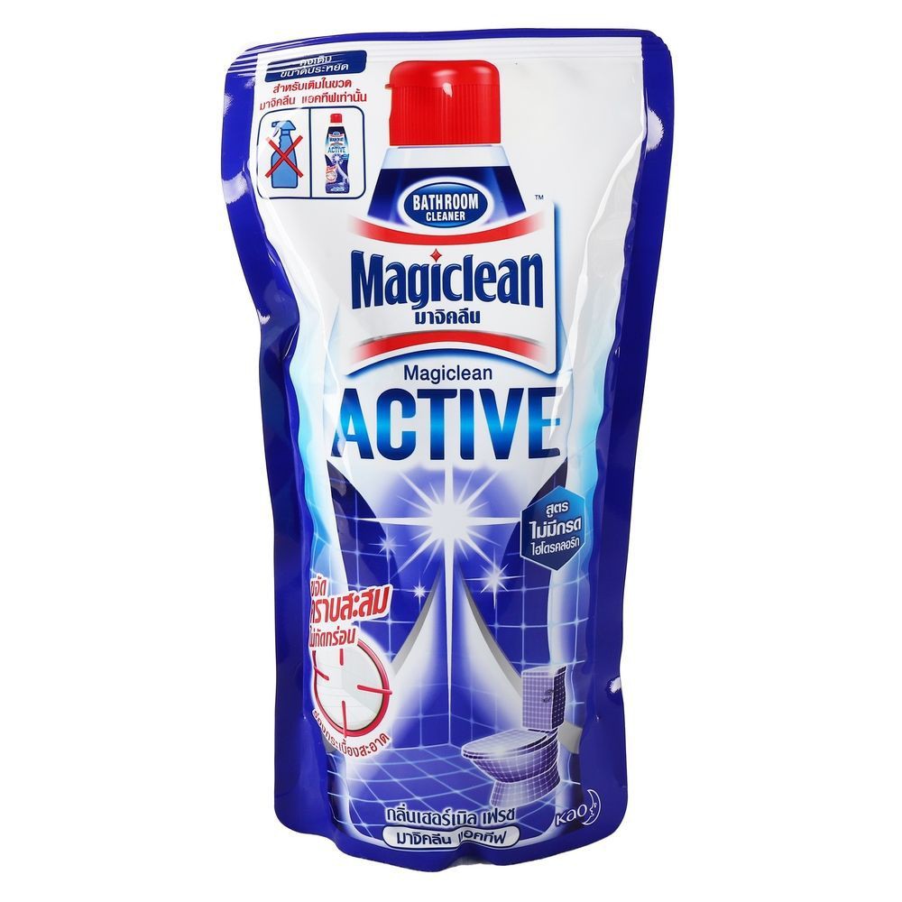 รีฟิลผลิตภัณฑ์ทำความสะอาดห้องน้ำ มาจิคลีน เฮอร์เบิล เฟรช 600 มล. BATHROOM CLEANER REFILL MAGICLEAN 600ML HERBAL FRESH