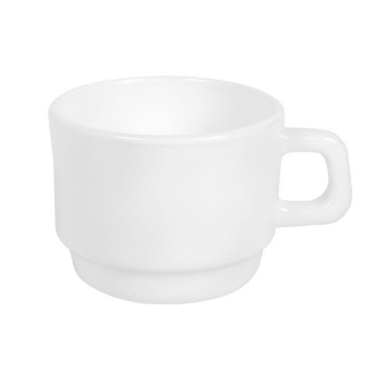 KASSA HOME ถ้วยกาแฟมีหูจับ 190 มล. รุ่น KFB190W ขนาด 79 x 63 มม. สีขาว ปลอดภัยสำหรับใส่อาหารทั่วไป ทำความสะอาดง่าย