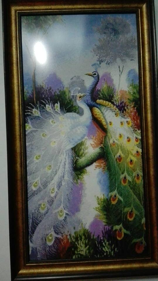 หมู่บ้านริมทะเล ชุดปักครอสติช พิมพ์ลาย ครอสติสจีน งานฝีมือ DIY