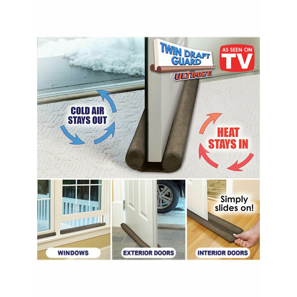 !!สินค้าขายดี!! ที่ปิดช่องบานประตู คิ้วกั้นประตู ที่กั้นประตูกันฝุ่น กันแมลง Twin Draft Guard