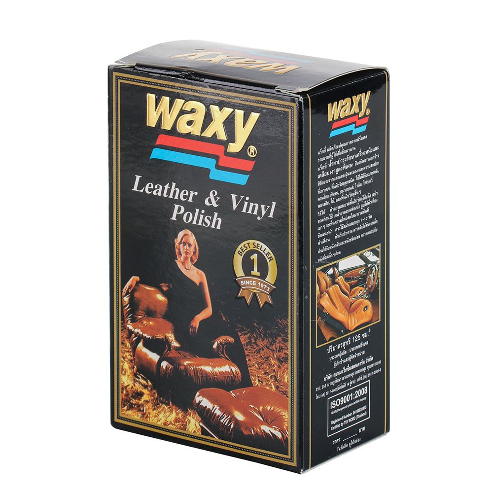 น้ำยาเคลือบเงาหนังรถยนต์ WAXY 125 มล. GLOSS COATING LEATHER WAXY 125ML
