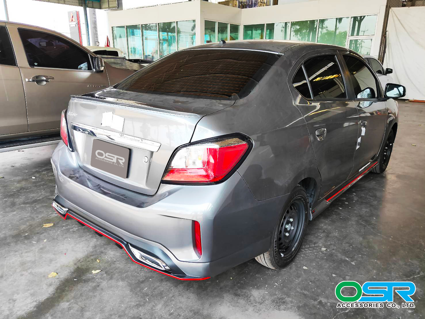 ชุดแต่งรถ สเกิร์ต-สปอยเลอร์ New Mitsubishi Attrage 2020 ทรง SR-Limited By OSR