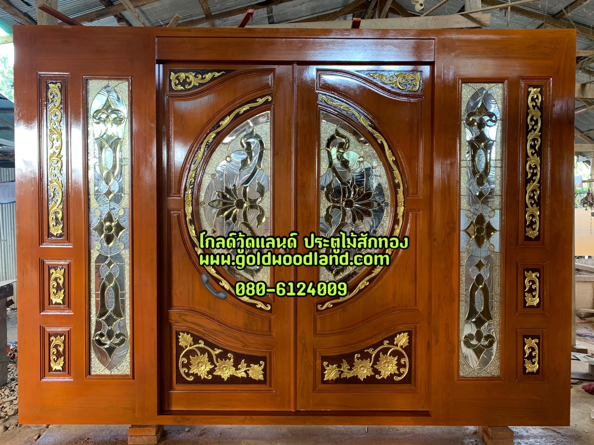 ประตูบานเลื่อนไม้ชุดสำเร็จ