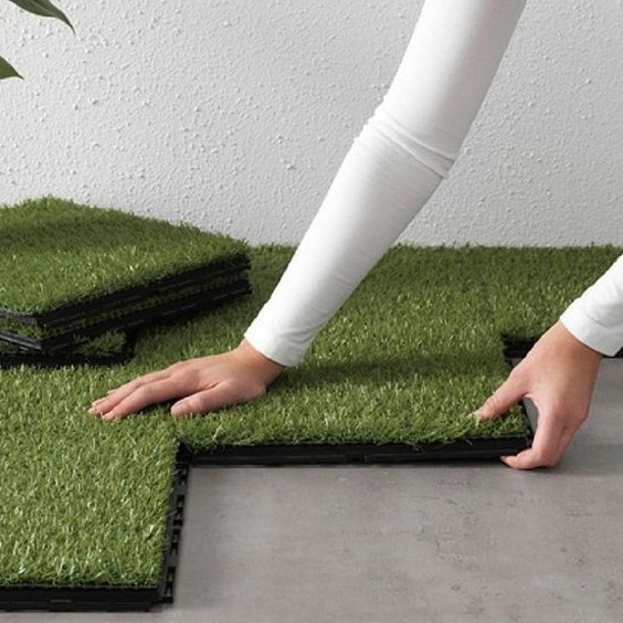 #1920 แผ่นไม้ปูพื้นตกแต่งสวน หญ้าเทียมปูพื้นตกแต่งสวน อุปกรณ์จัดสวน