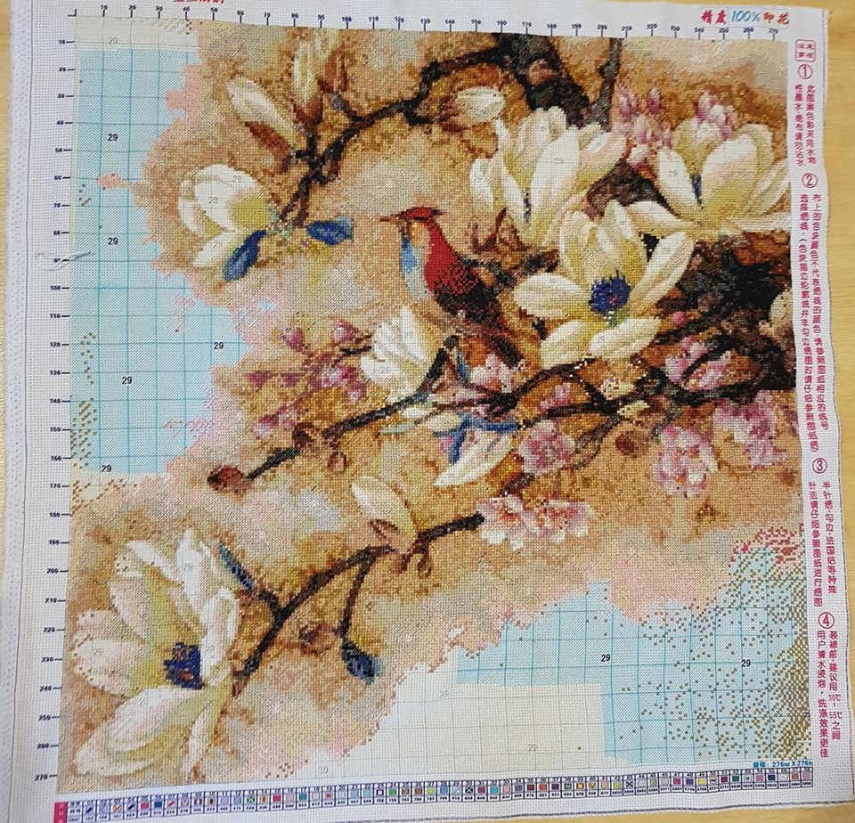 คู่บ่าวสาวแต่งงาน ชุดปักครอสติส พิมพ์ลาย ครอสติสจีน งานฝีมือทำที่บ้าน DIY