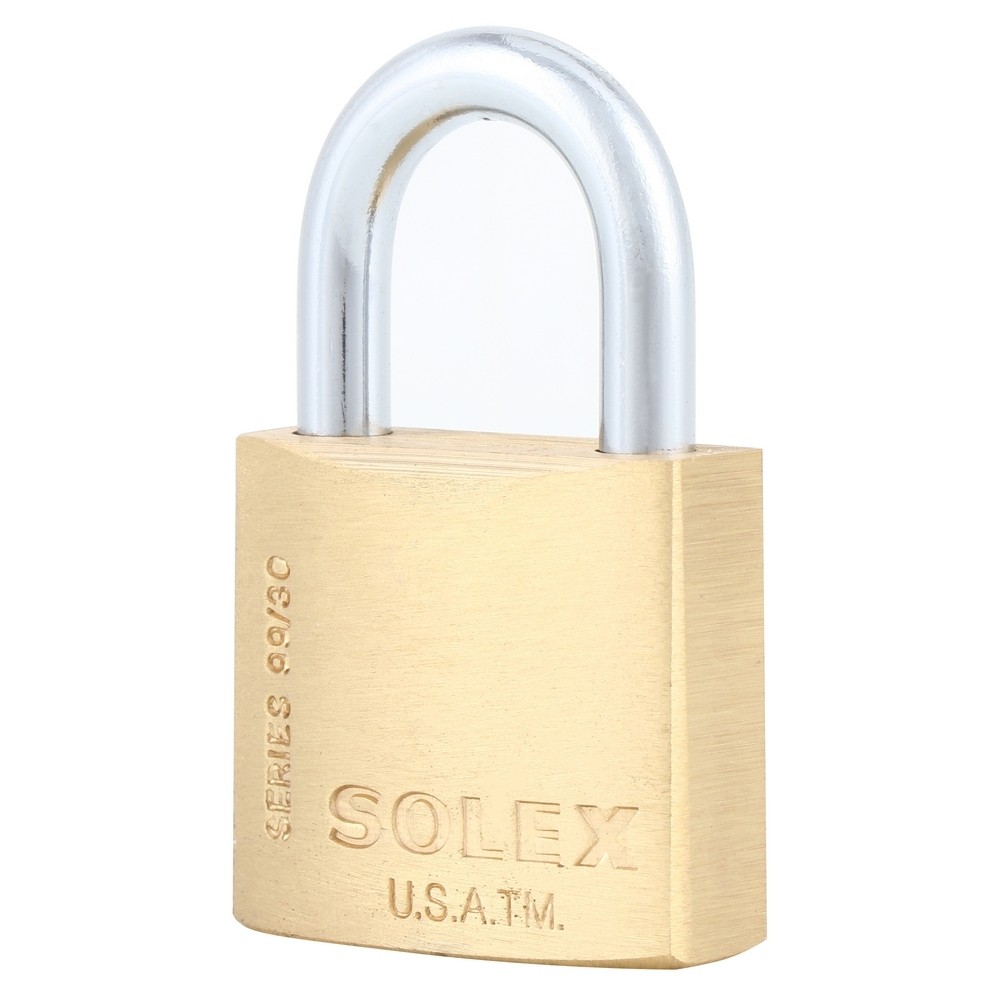 แม่กุญแจ กุญแจคล้อง กุญแจ กุญแจ SOLEX KAL 3:1 SL99 30 MM สีทองเหลือง 3 ตัว/ชุด
