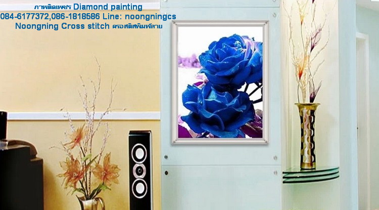 วิวท่าน้ำ ครอสติสคริสตัล Diamond painting โมเสก ภาพติดเพชร งานฝีมือ DIY