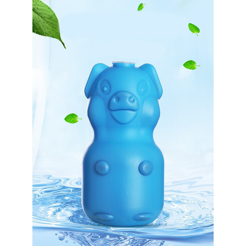 Hello H30122 ดับกลิ่นถังชักโครก น้องหมู น้องหมี ดับกลิ่นห้องน้ำ ชักโครก น้ำสีฟ้าระงับกลิ่นได้ดี