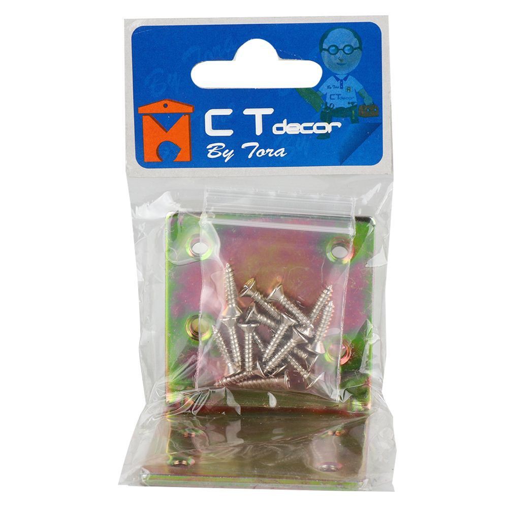 ฉากเหล็ก 8 รู BY TORA 60X60X2 มม. สีรุ้ง 2ชิ้น BRACKET BY TORA 60X60X2MM RAINBOW 2EA