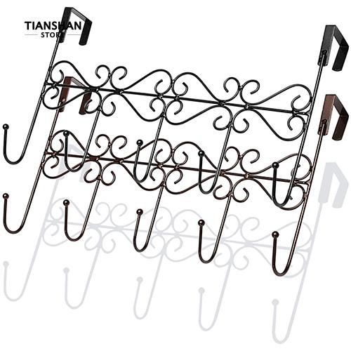 Tianshan บ้านและที่อยู่อาศัยCoat แขวนผ้าเช็ดตัวCapRack บ้านห้องน้ำกว่าผู้ถือประตูด้วย 5 เบ็ด