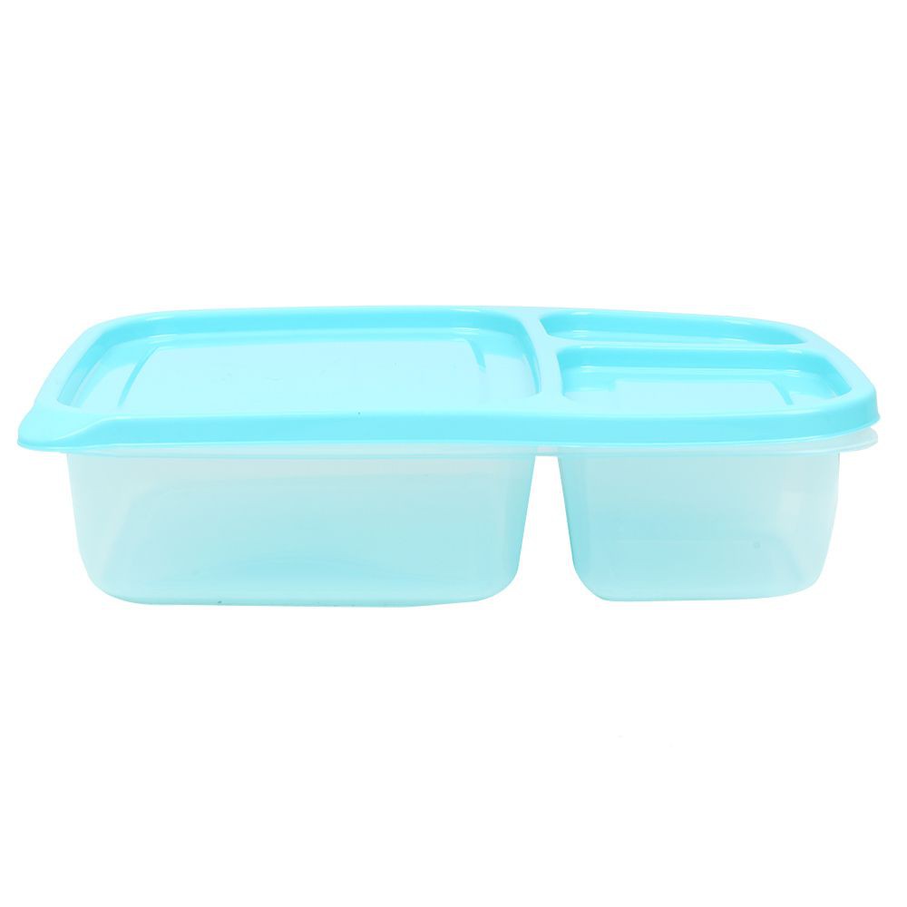 ชุดกล่องอาหารเหลี่ยม 3 ช่อง MICRON CHEF 6074 สีเขียว 2 ชิ้น/แพ็ค FOOD CONTAINER SET MICRON CHEF 6074 2PCS/SET