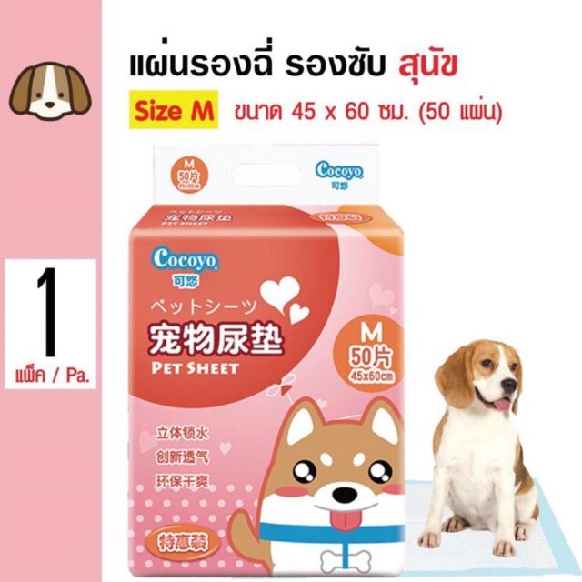 สินค้าพร้อมส่ง❗️แผ่นรองฉี่ สัตว์เลี้ยง 🐾เพื่อสุขภาพที่ดีของสัตว์เลี้ยง🐶🐱🐰🐩