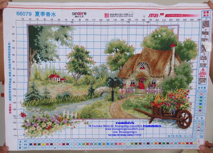 บ้านสวน ครอสติชปักสำเร็จ ชุดปักครอสติช พิมพ์ลาย ครอสติสจีน งานฝีมือ DIY