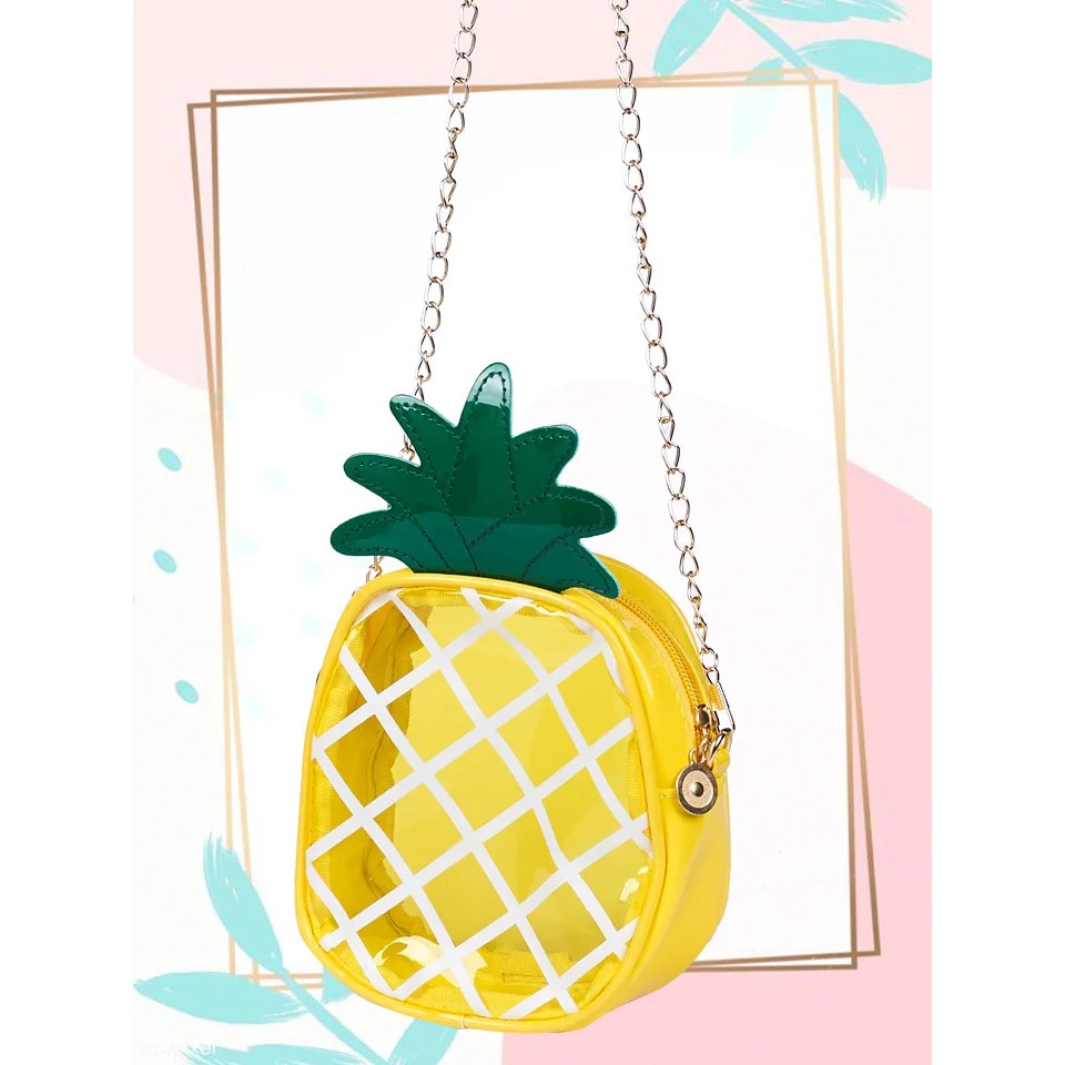 !!สินค้าขายดี!! กระเป๋าสะพายสัปปะรด กระเป๋าแฟชั่น กระเป๋า Pineapple Bag