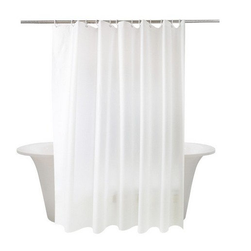 ม่านห้องน้ำ ม่านพลาสติก ม่านกันน้ำ กันเชื้อรา ผ้าม่านในห้องน้ำ ขนาด 180X180cm มีห่วงตะขอ