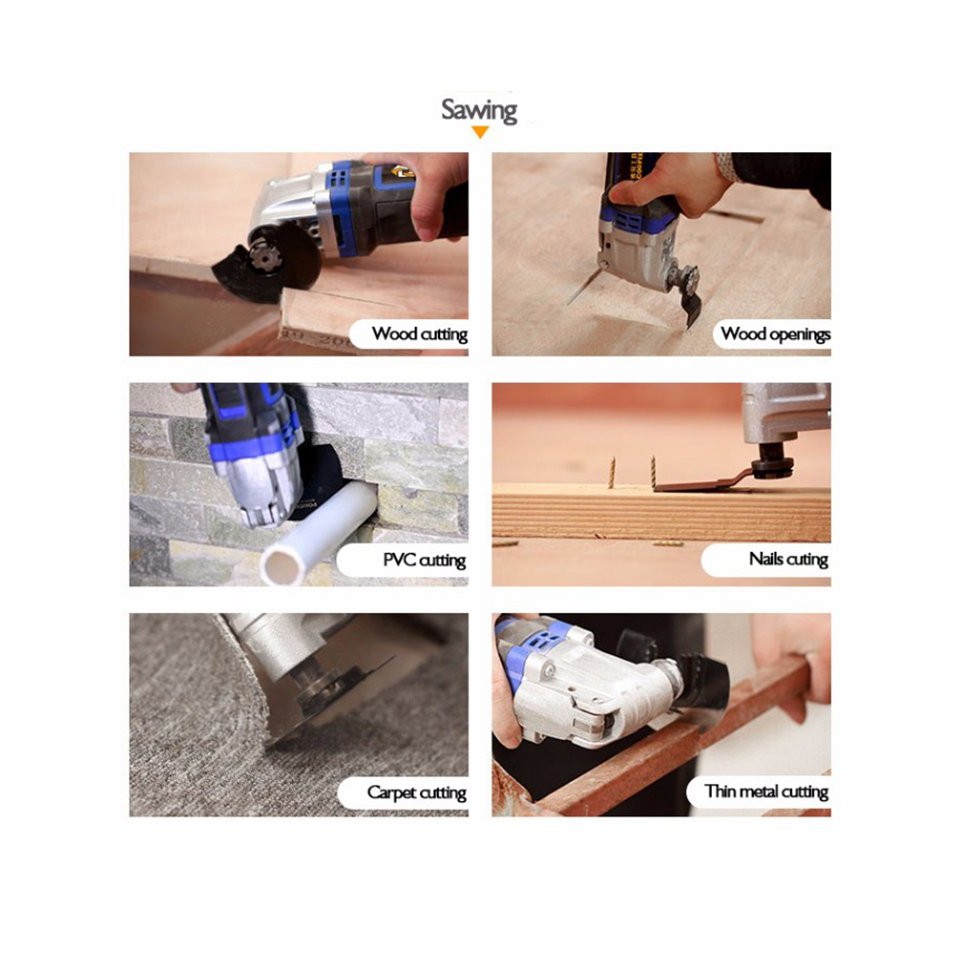 !!สินค้าขายดี!! เลื่อยไฟฟ้าอเนกประสงค์ พร้อมหัวเปลี่ยน 15 ชิ้น Multi-Function Saw & Changeable Heads Set