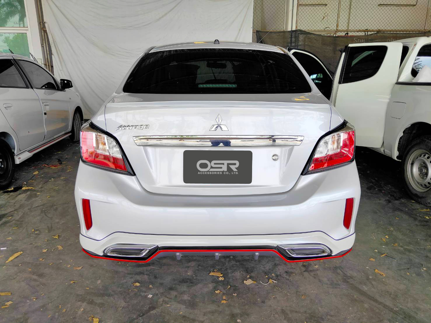 ชุดแต่งรถ สเกิร์ต-สปอยเลอร์ New Mitsubishi Attrage 2020 ทรง SR-Limited By OSR