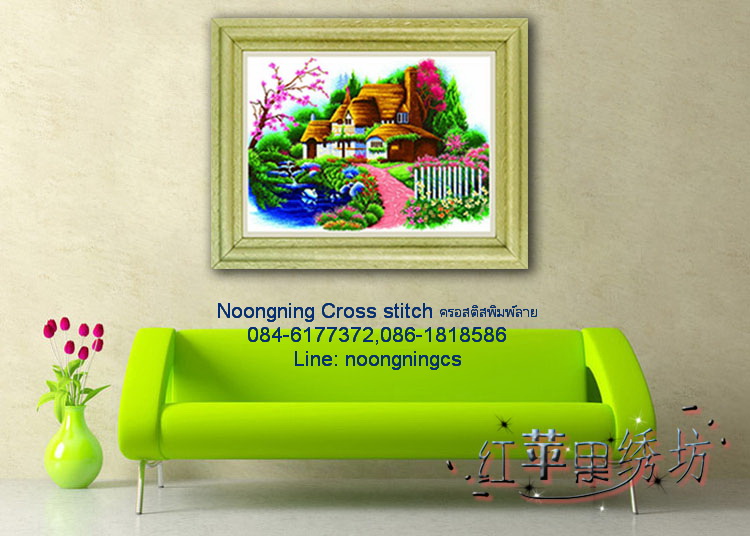 อินทรีย์ ชุดปักครอสติช พิมพ์ลาย ครอสติสจีน งานฝีมือ DIY