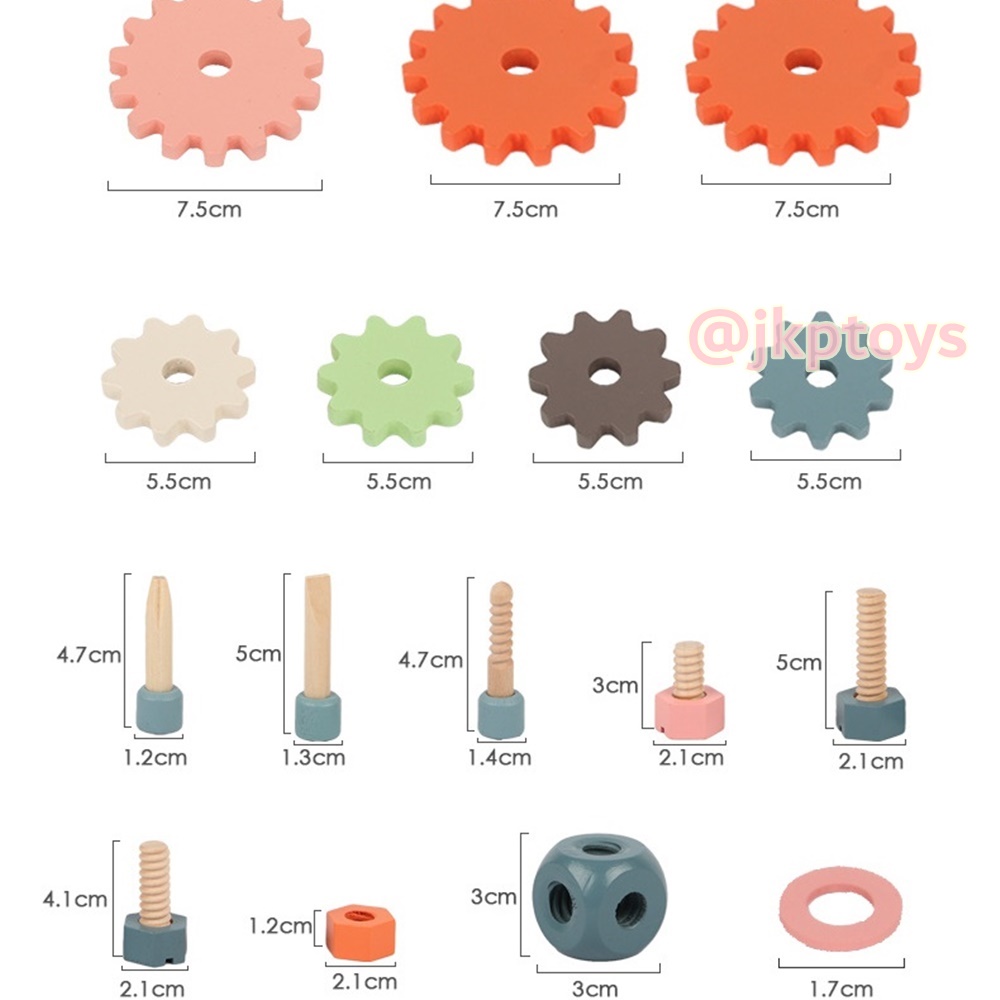 ⭐🚧🌞ของเล่นไม้บทบาทสมมติ โต๊ะเครื่องมือช่างพร้อมอุปกรณ์ ขนาดใหญ่