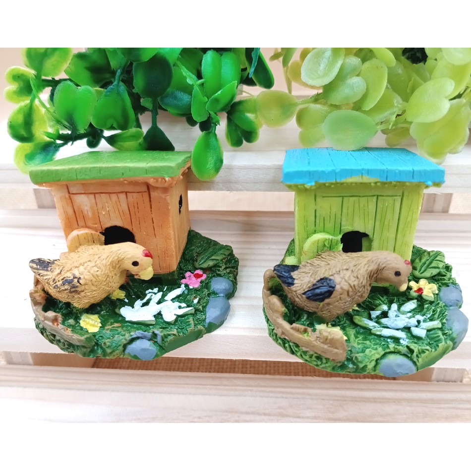 ตุ๊กตาจิ๋ว บ้านไก่น้อย แต่งสวนถาด แต่งกระถาง แต่งบ้าน (ราคานี้เป็นราคา/1 อัน)