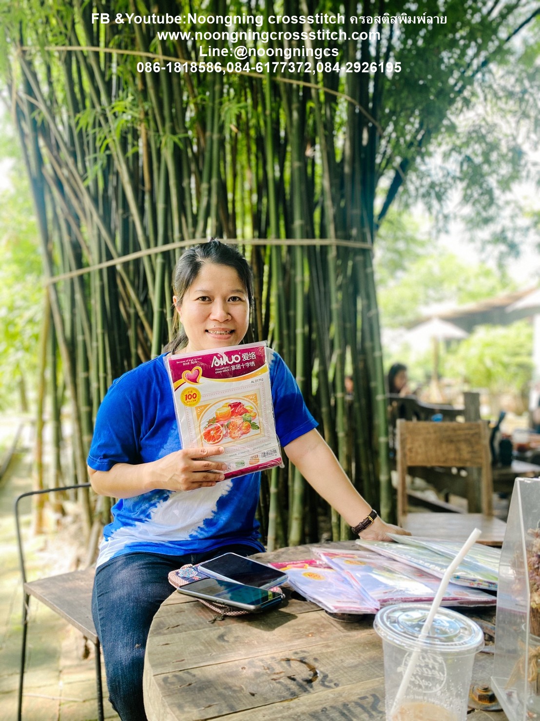 เจ้าแม่กวนอิม ชุดปักครอสติส พิมพ์ลาย ครอสติสจีน งานฝีมือทำที่บ้าน DIY