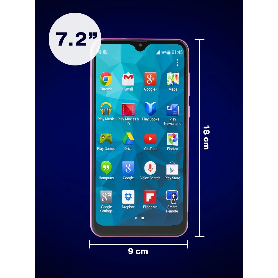 !!สินค้าขายดี!! OVANA V11 โทรศัพท์มือถือสมาร์ทโฟน 64 GB รับประกัน 1 ปี OVANA V11 7.2" Smartphone 64 GB