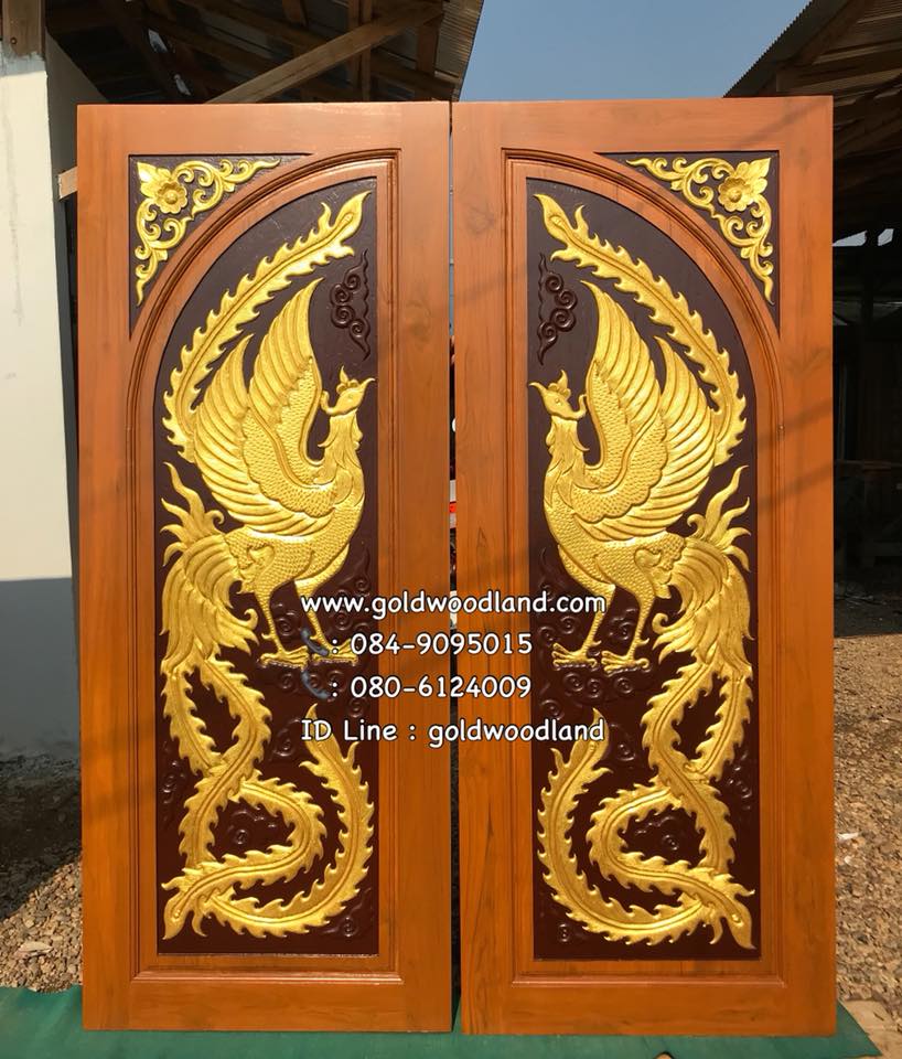 ประตูไม้สัก บานคู่ GBB - 41 (คลิกรายละเอียดที่รูป)