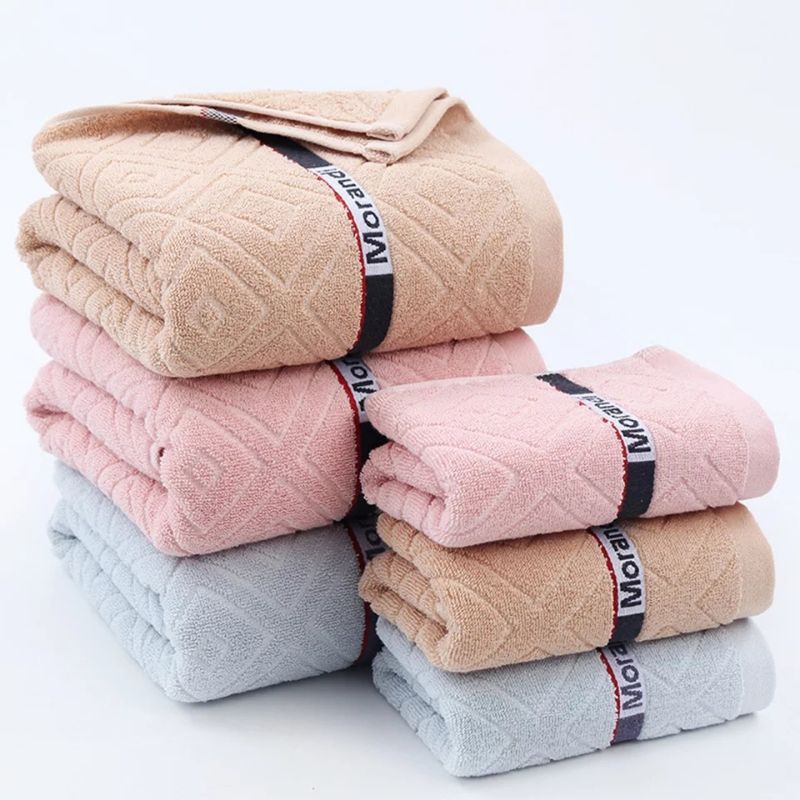 CH❤💥เซตสุดคุ้ม💥 ผ้าเช็ดตัว+ผ้าเช็ดผม ทอด้ายคู่ cotton100% หนานุ่ม เซตผ้าเช็ดตัว แพคเกจซิปล็อค