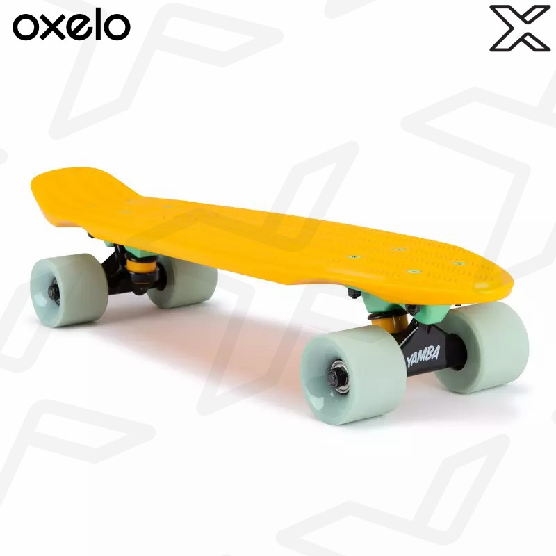 OXELO สเก็ตบอร์ดครุยเซอร์รุ่น Yamba 100 (สีเหลือง/เขียว)