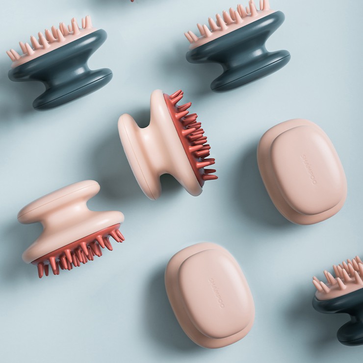 Living Thai แปรงหวีนวดหัว หวีผมหนังศีรษะ แปรง หวี แปรงนวดหนังศีรษะ หวีผม แชมพู แปรง ห้องน้ำ เครื่องมือ ที่นวดศีรษะ