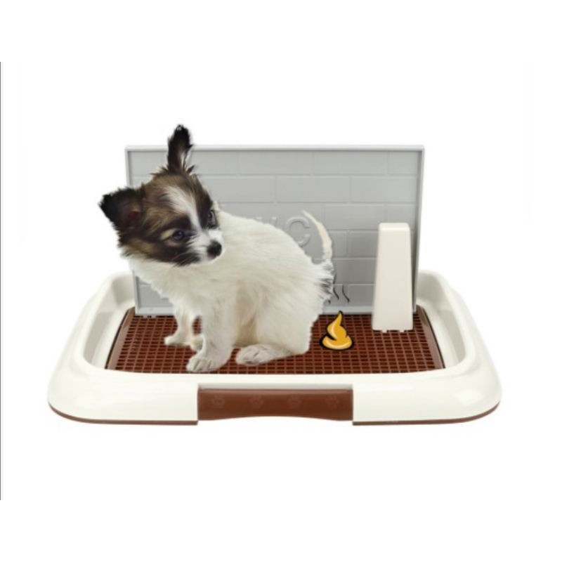 ห้องน้ำสุนัข 2ขนาด รุ่นมีเสา มี/ไม่มีตะแกรง พร้อมตัวล็อค สีฟ้า/ชมพู ห้องน้ำหมา ถาดฉี่สุนัข ถาดฉี่หมา