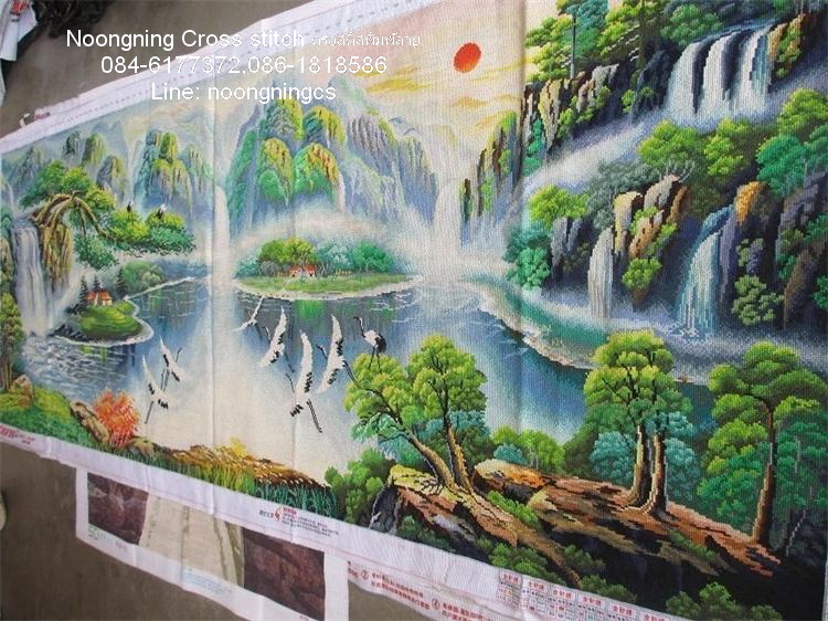 ตัวอักษรจีน ชุดปักครอสติช พิมพ์ลาย ครอสติสจีน งานฝีมือ DIY