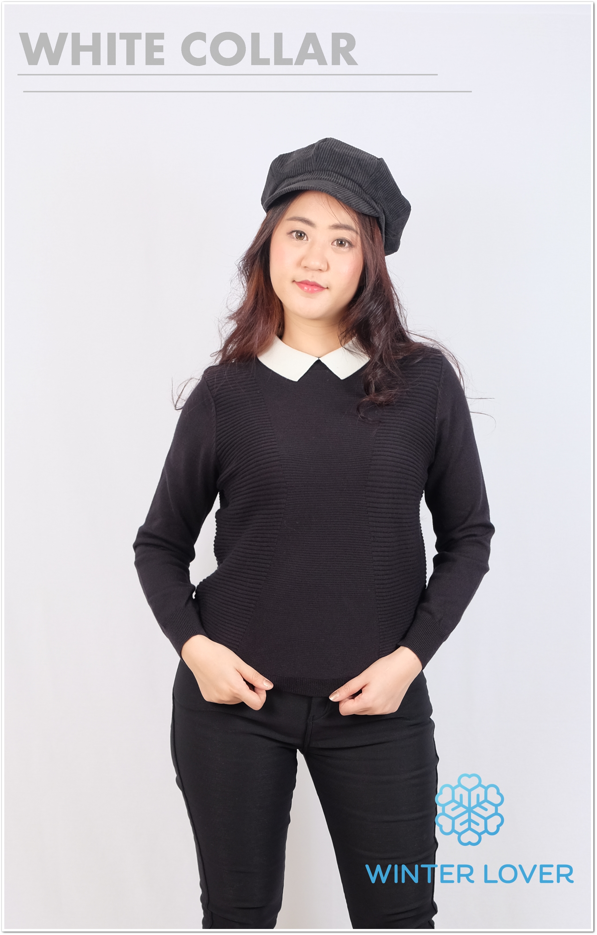 เสื้อกันหนาวสีดำสำหรับใส่ฤดูหนาว