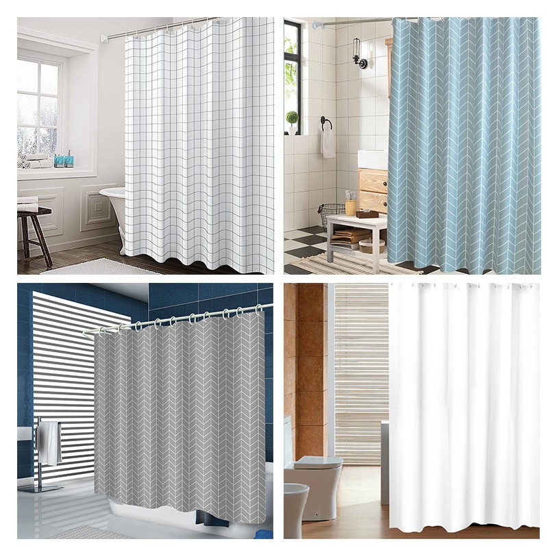 🔥ถูกที่สุด🔥 พร้อมส่ง! ผ้าม่าน ม่าน อุปกรณ์ในห้องน้ำ ห้องน้ำ 180X180cm ผ้าม่านห้องน้ำ PEVA